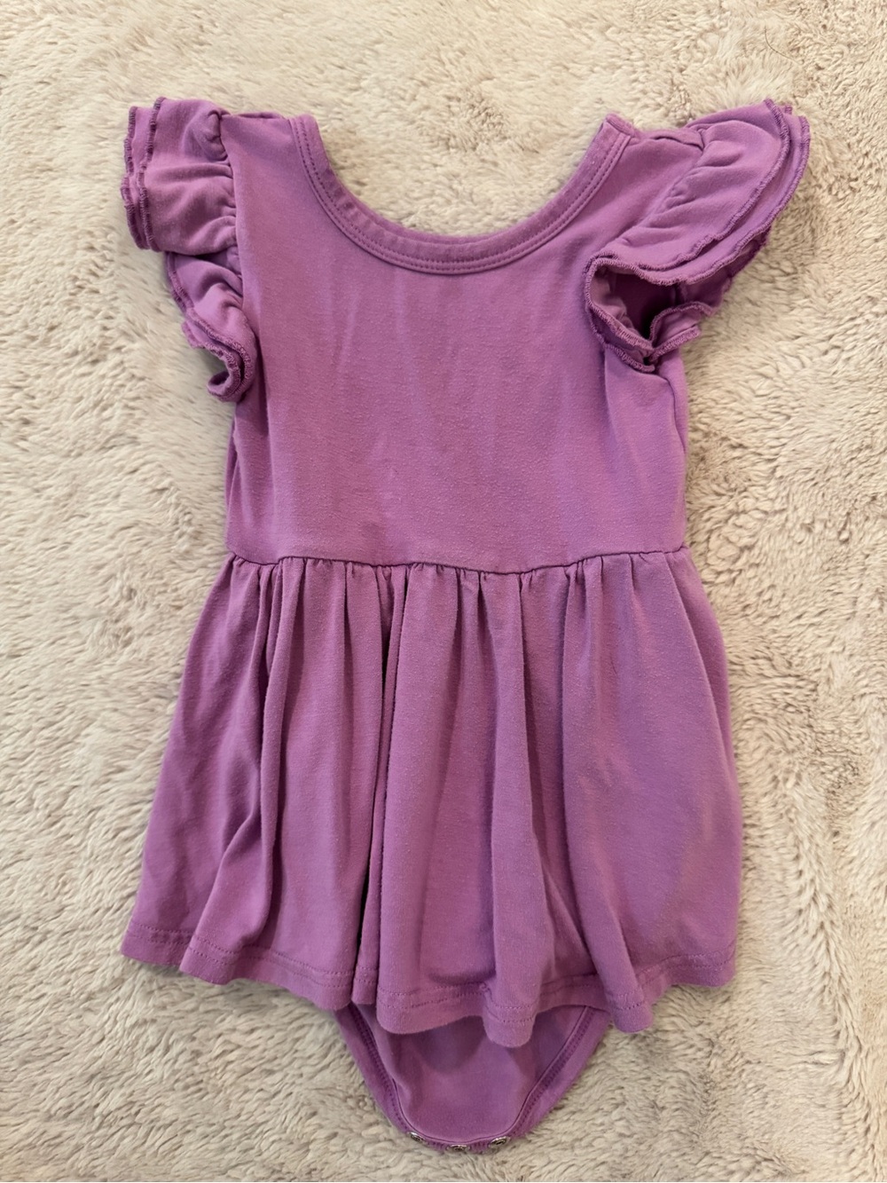 Little Sleepies Purple Twirl Bodysuit Dress 6-12 Months